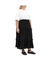 City Chic Plus Devine Beauty Plain Skirt