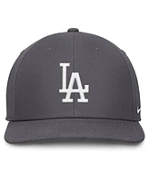 Nike Men's Gray Los Angeles Dodgers Pro Performance Snapback Hat