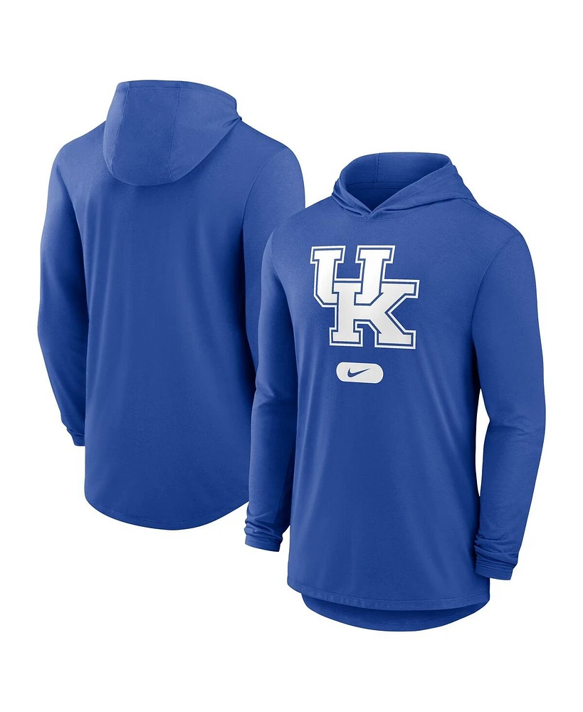 Nike Men's Royal Kentucky Wildcats Lightweight Performance Long Sleeve Hoodie T-Shirt