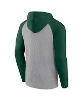 Fanatics Men's Gray/Green Green Bay Packers Under Center Long Sleeve Hoodie T-Shirt
