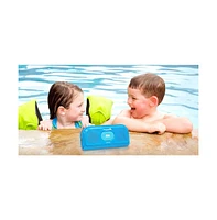 Pyle Surf Sound Bluetooth Waterproof Stereo Speaker & Hands-Free Calling (Blue)