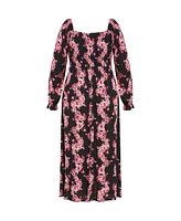 City Chic Plus Aurelia Print Dress