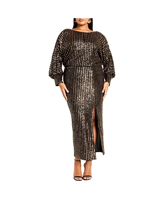 City Chic Plus Tilly Sequin Dress