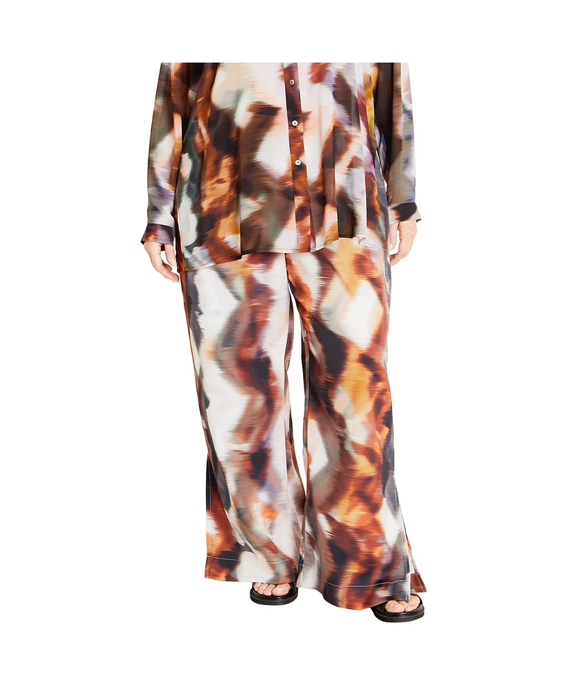 City Chic Plus Miranda Print Pant