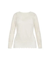 City Chic Plus Lace Selena Top