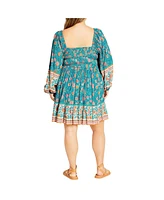 City Chic Plus Aurora Mini Dress