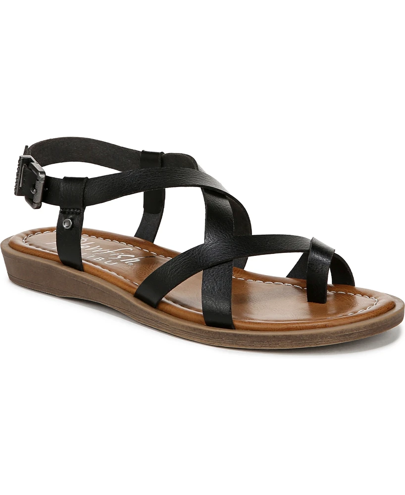 Blowfish Malibu Women's Devon 3 Toe Loop Strappy Flat Sandals