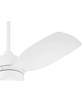 Casa Vieja 36" Verdin Matte White Led Damp Ceiling Fan with Remote