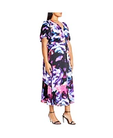 City Chic Plus Cammy Print Dress