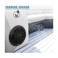 Pyle 6.5'' Marine Component Speakers, 200W, 2-Way Full Range, Black (Pair)