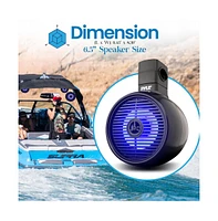 Pyle 6.5'' Marine Wakeboard Speaker System with Built-in Led Lights, 200W, Black