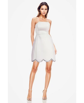 ONE33 Social Women's The Abigail | White Strapless Mini Cocktail Dress