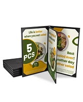 Yescom WeChef 60 Pack Menu Covers 8.5x11" 6 Views Book Style Cafe Restaurant