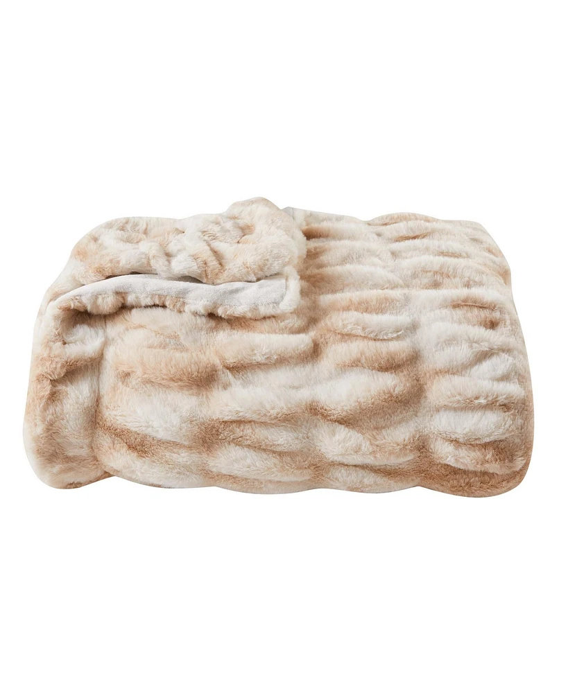 Verlee Faux Fur Reversible Throw Blanket