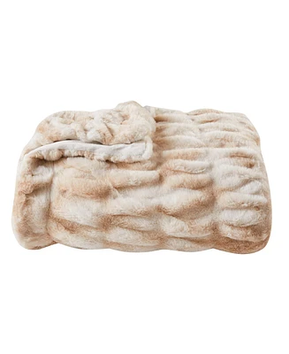 Faux Fur Reversible Throw Blanket