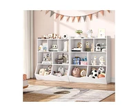 gaomon Toy Storage Cabinet, Three-Tier Kids Bookshelf and Bookcase for Storage Books and Toys