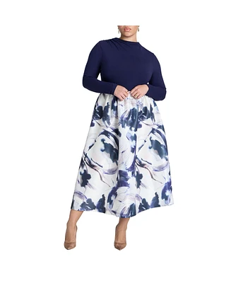 Eloquii Plus Midi Full Circle Skirt