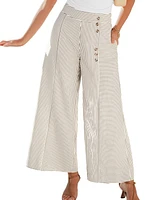 Cupshe Women's Asymmetrical Striped Tapered Leg Pants