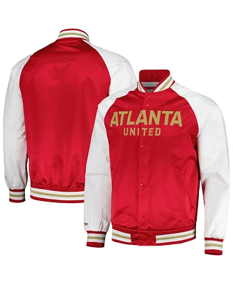 Mitchell & Ness Men's Red Atlanta United Fc Satin Raglan Full-Snap Jacket