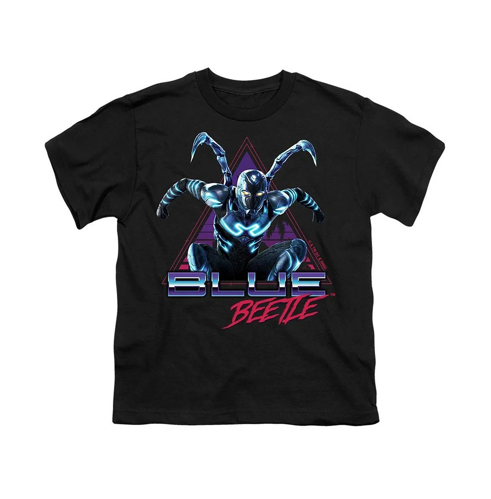 Blue Beetle Boys Leaping Triangle Short Sleeve Tee / T-Shirt