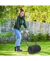 Outsunny 46L Lawn Roller, Push/Tow Behind Sod Roller with U Shaped Handle