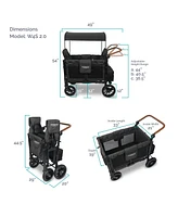 Wonderfold Wagon Infant W4 Luxe Quad Stroller Wagon 4-Seater