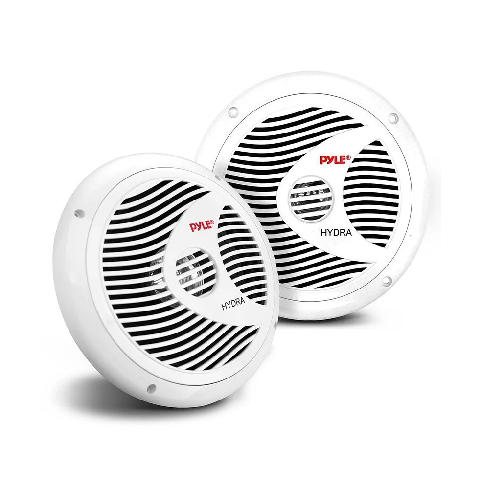 Pyle 8" Waterproof Marine Component Speakers - 180 Watt, White