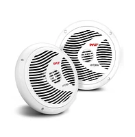 Pyle 8" Waterproof Marine Component Speakers - 180 Watt, White