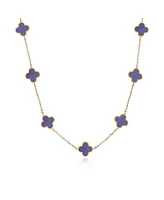 The Lovery Small Amethyst Clover Necklace 14K Gold