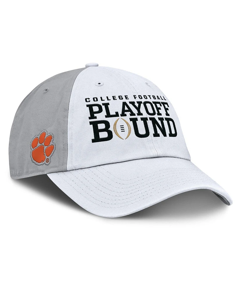 Nike Men's and Women's White/Gray Clemson Tigers 2024 College Football Playoff Club Adjustable Hat