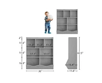 gaomon Toy Storage Cabinet, Three-Tier Kids Bookshelf and Bookcase for Storage Books and Toys