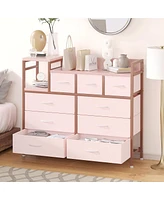 Dresser for Bedroom with 9 Drawer, Tv Stand with Charging Station