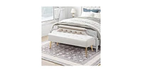 Slickblue Modern Bed Bench Ottoman with Upholstered Seat and Storage Option