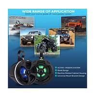 Pyle 5.25 Waterproof Bluetooth Off-Road Speaker System with Rgb Lights, 1000W