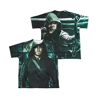 Arrow Boys Two Sides (Front/Back Print) Short Sleeve Poly Crew Tee / T-Shirt