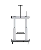 Manhattan Aluminum Heavy-Duty Height-Adjustable Multimedia Tv Cart, 461672