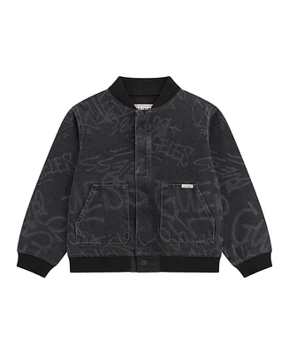 Guess Big Boy All-Over Laser Printed Denim Jacket