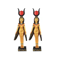 Fc Design "2-pc Set" 11"H Egyptian Queen Cleopatra Black and Gold Figurine Statue Ornament Home Room Office Decor and Perfect Ideas for Housewarming