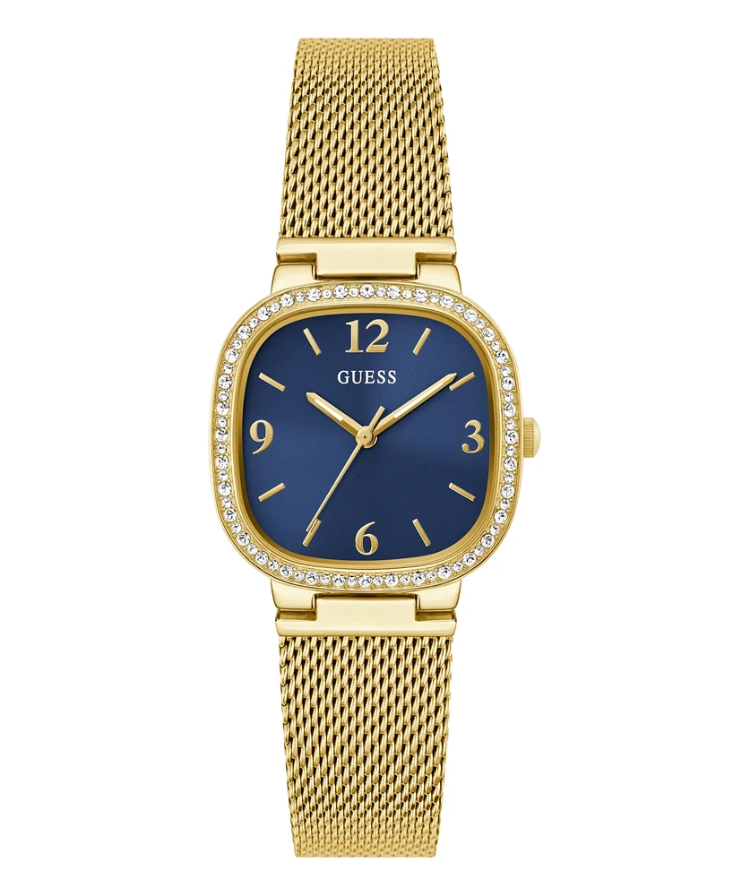 Guess Women's Gold-Tone Mesh Bracelet Watch, 32mm