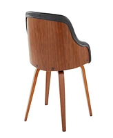 Lumisource 31" Wood Bacci Mid-Century Modern Dining Accent Chair