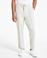 Alfani Men's Alfatech Regular-Fit Compact Textured Ponte-Knit Pants, Exclusively at Macy's