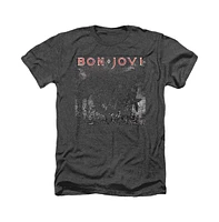 Bon Jovi Men's Slippery Cover Adult Heather T-Shirt