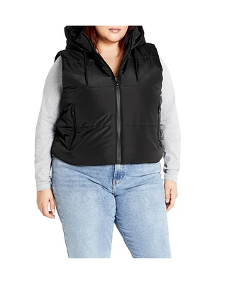 City Chic Plus Ava Puffer Vest