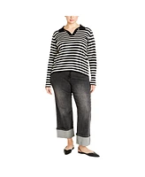 City Chic Plus Zola Stripe Sweater