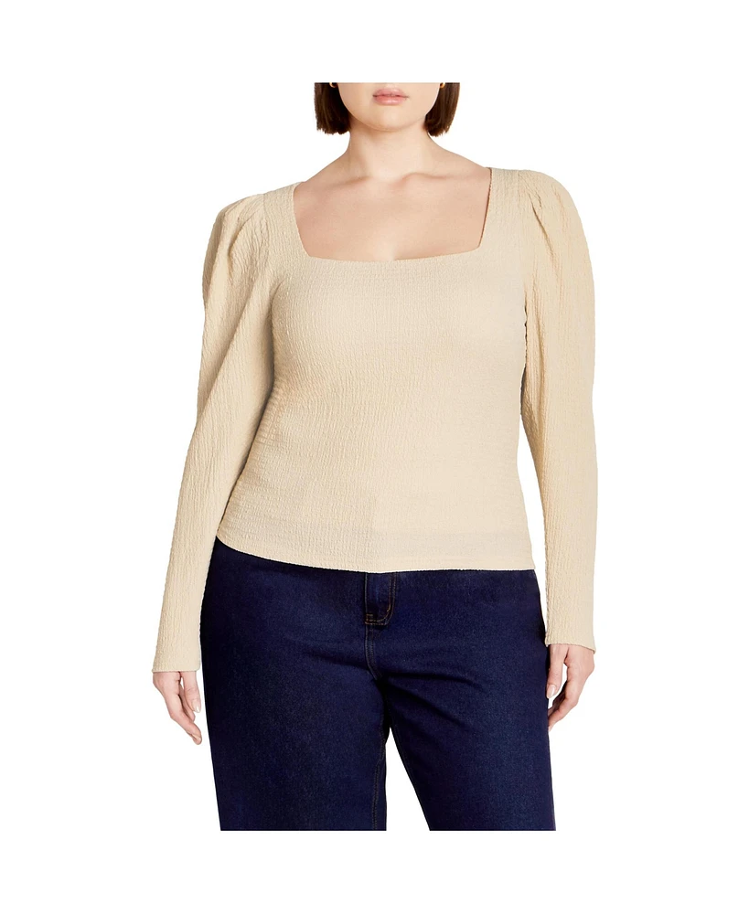 City Chic Plus Mysteria Top