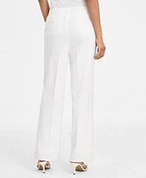 Bar Iii Women's High Rise Linen Pull-On Pants, Exclusively at Macy's