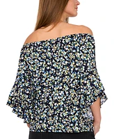 Sam & Jess Petite Printed Off-The-Shoulder Top