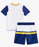 Sonic Little Boys Rash Guard & Swim Trunks Two-Piece Swimsuit