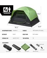 EchoSmile Camping Dome Tent 2/3/4 Person Ten Easy Setup 5 Mins Included Rainfly Blocks Wind & Rain with Carry Bag for Camping, Backpacking, Hiking, Fe