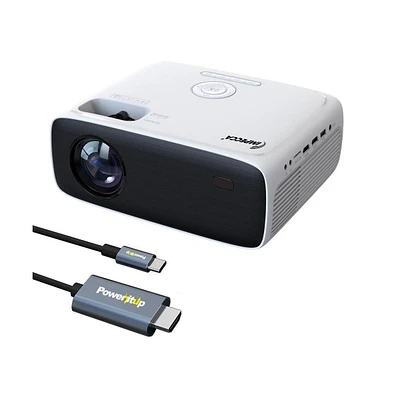 Impecca 180” Home Theater Projector, 200 Ansi Lumens, 720P, Includes Protective Case + Usb-c to Hdmi Cable